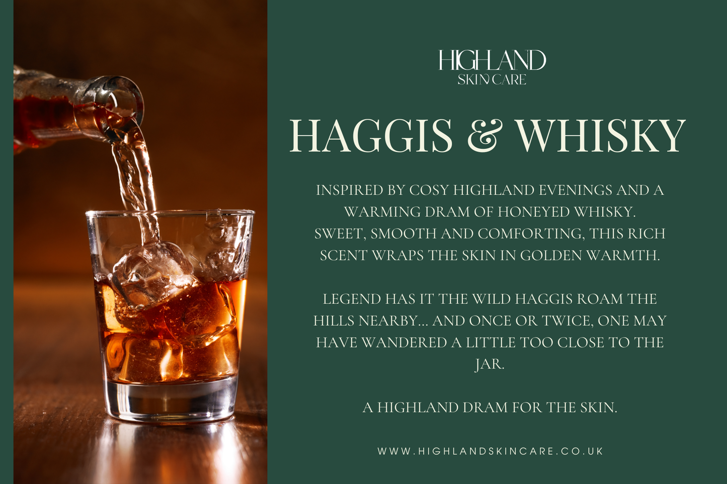 Haggis & Whisky Foaming Body Scrub - Sweet, honey - whisky scent